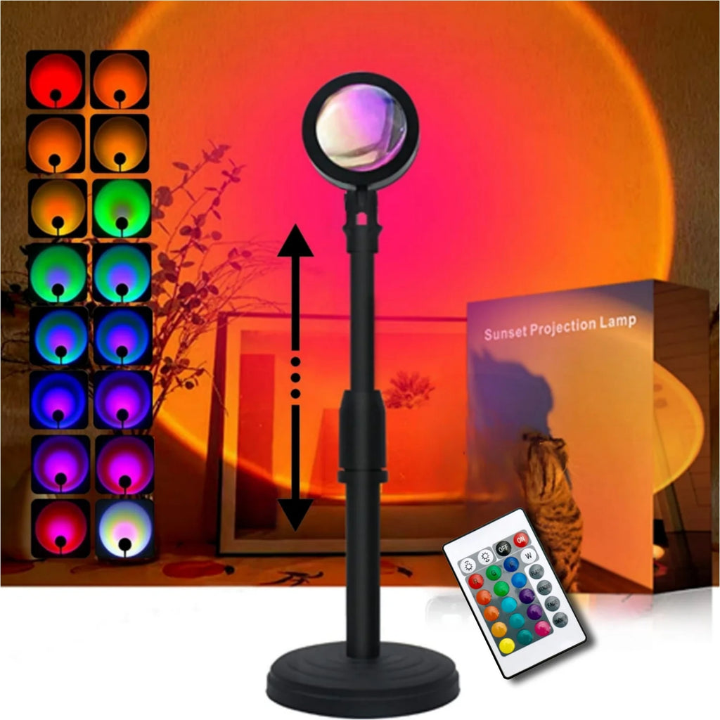 Sunset Projection Lamp – 16 RGB Colors, App & Remote Controlled