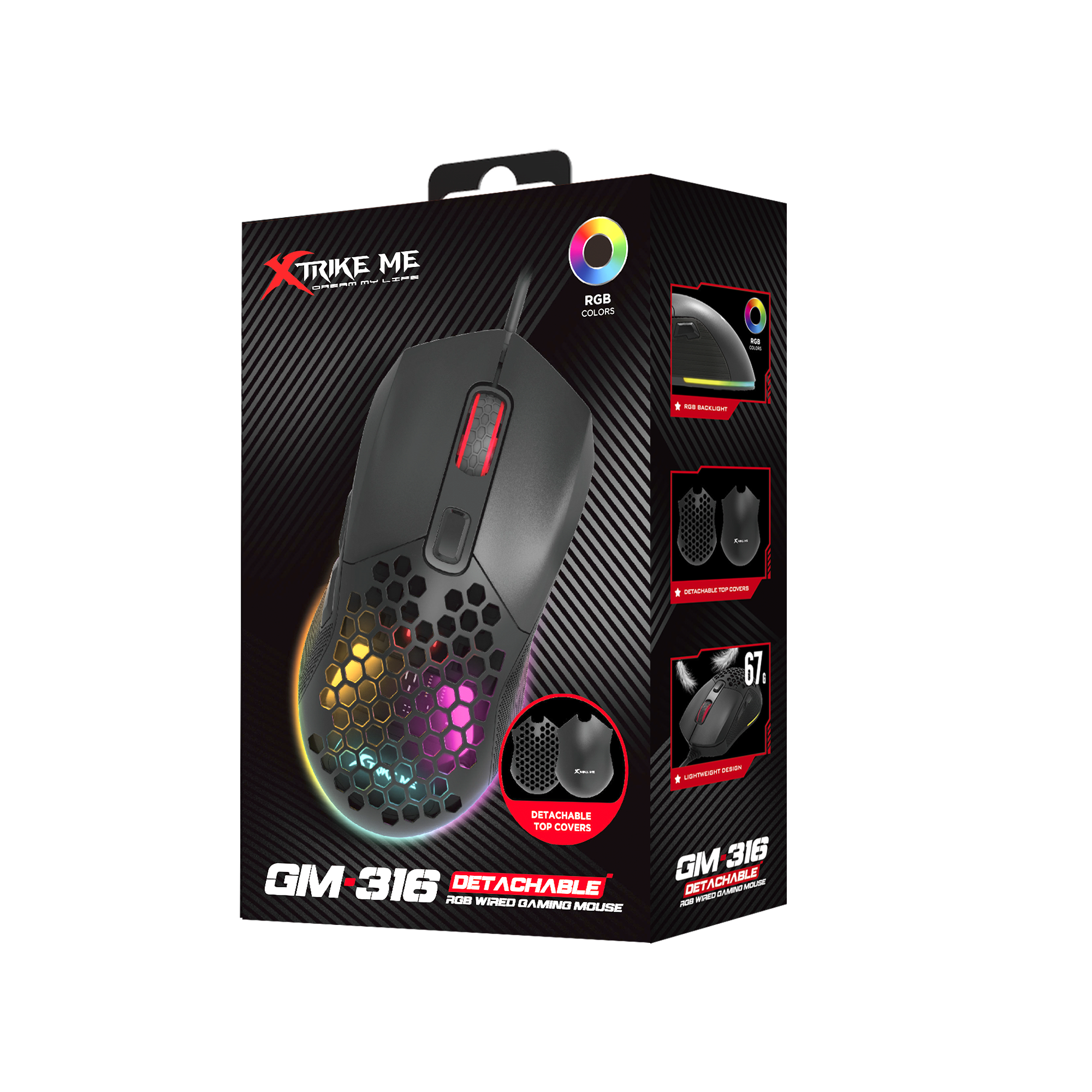 XTRIKE ME GM-316 WIRED 7 BUTTONS RGB GAMING MOUSE