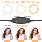 26CM LED STUDIO CAMERA RING LIGHT PHOTOGRAPHY WITH MOBILE HOLDER