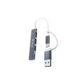 SPEEDX SP-UTC41 2IN1 4 PORT USB HUB 3.0