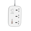 LDNIO SC3416 65W GAN FAST CHARGING 3250W POWER EXTENSION 3 SOCKETS 2 USB-C + 2 USB-A