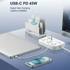 LDNIO SC6 45W GAN FAST CHARGING 3250W POWER EXTENSION 3 SOCKETS 2 USB-A + 2 USB-C 2M