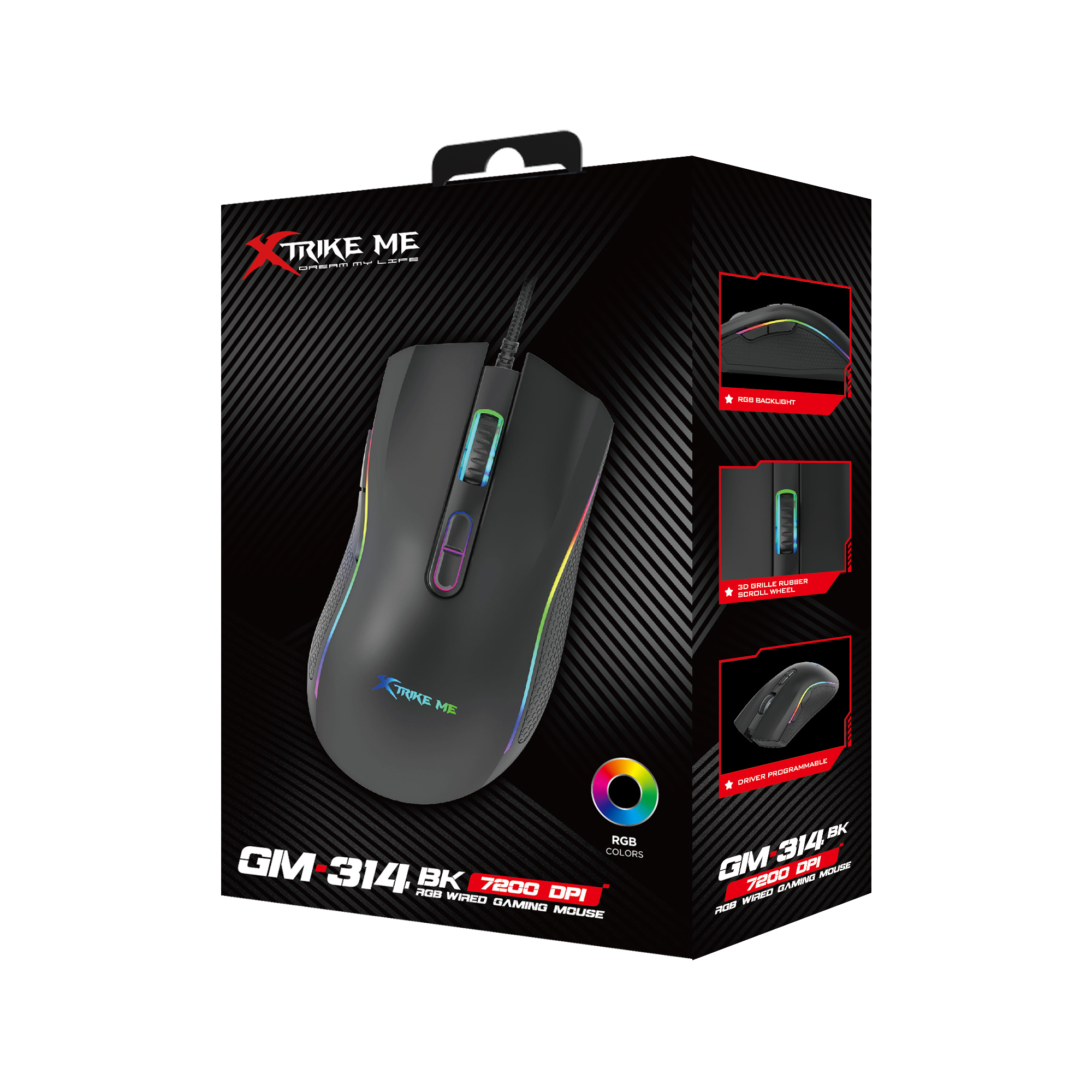 XTRIKE ME GM-314 BK WIRED GAMING MOUSE BLACK