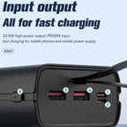 ASPOR A337 22.5W PD 30000MAH FAST CHARGE POWER BANK LCD DISPLAY BLACK