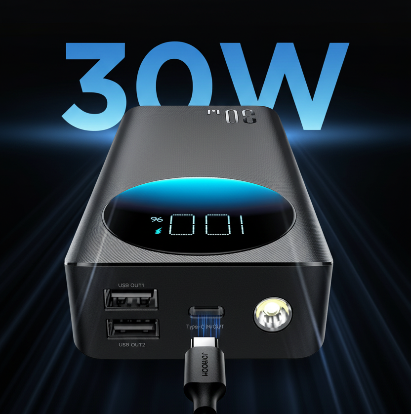 JOYROOM JR-PBF03 dark hero shot - 30W 4X Faster