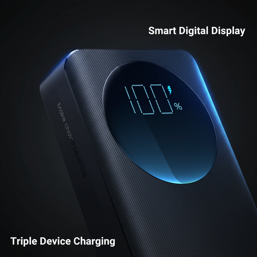 JOYROOM JR-PBF02 smart display - triple device charging