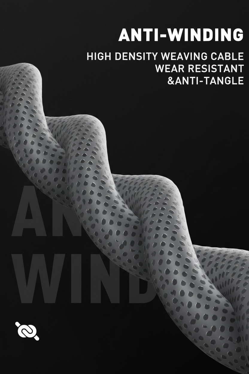 LDNIO LS441 Anti-Winding Cable Texture
