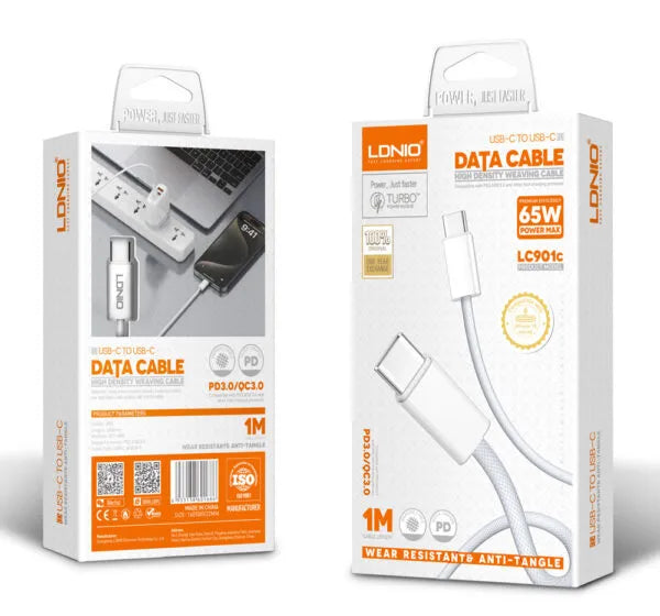 LDNIO LC901C Type-C to Type-C Fast Charging Cable 1M