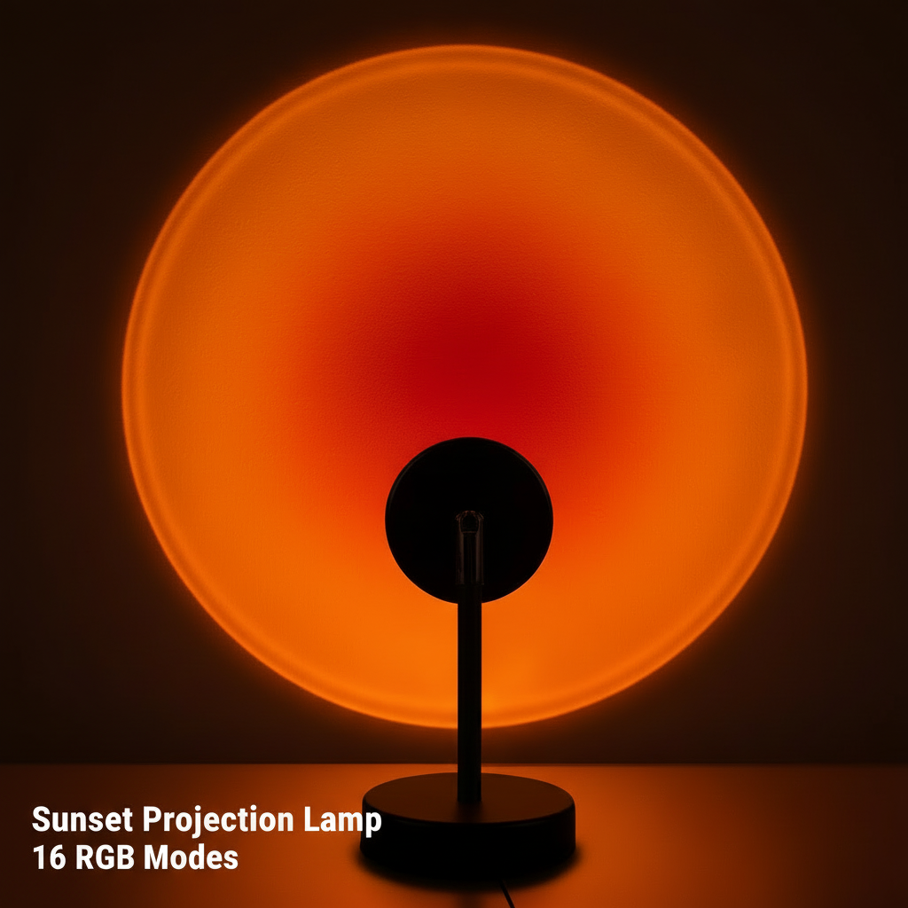 Sunset Projection Lamp - text at bottom